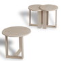 Hanah Home Mira - Oak Mesas Nido de 3 Piezas